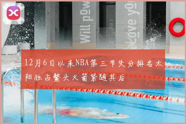 12月6日以来NBA第三节失分排名太阳独占鳌头火箭紧随其后